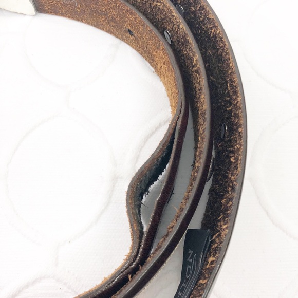 Brighton Brown Leather Silver Belt 44 - Picture 6 of 6